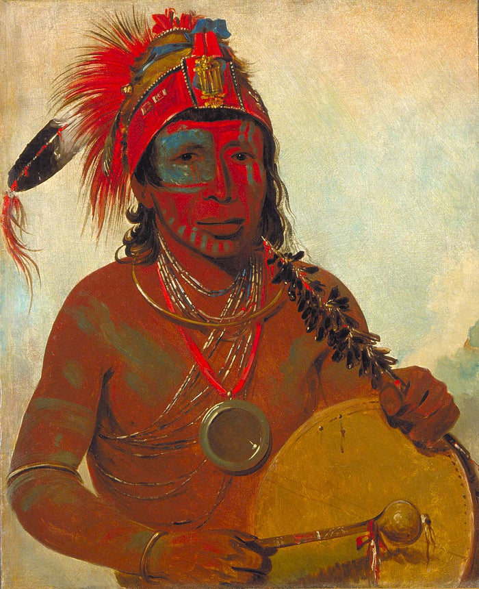 George Catlin:Tóh-to-wah-kón-da-pee, Blue Medicine, a Medi,16x12