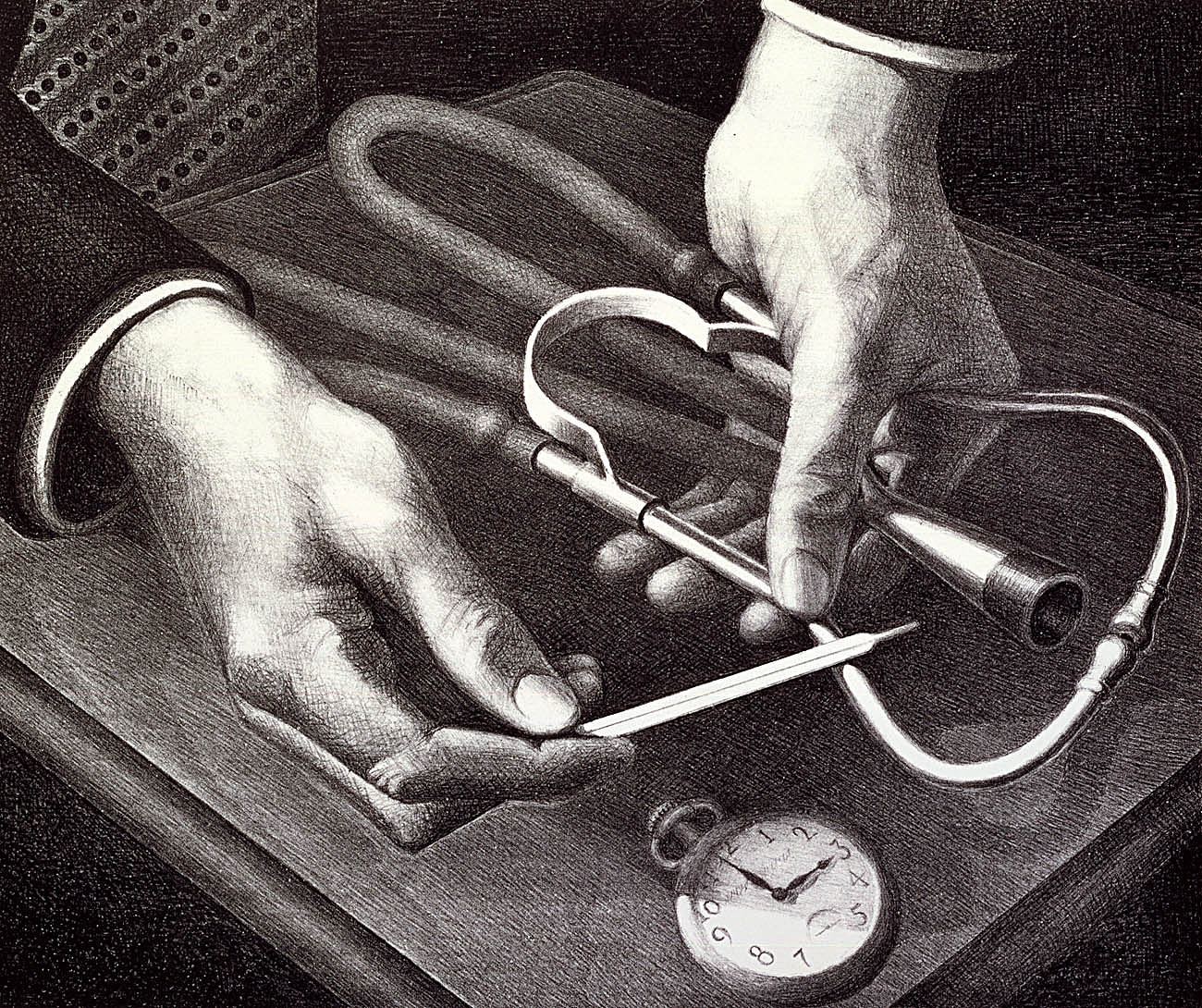 Grant Wood:Family Doctor,16x12"(A3)Poster