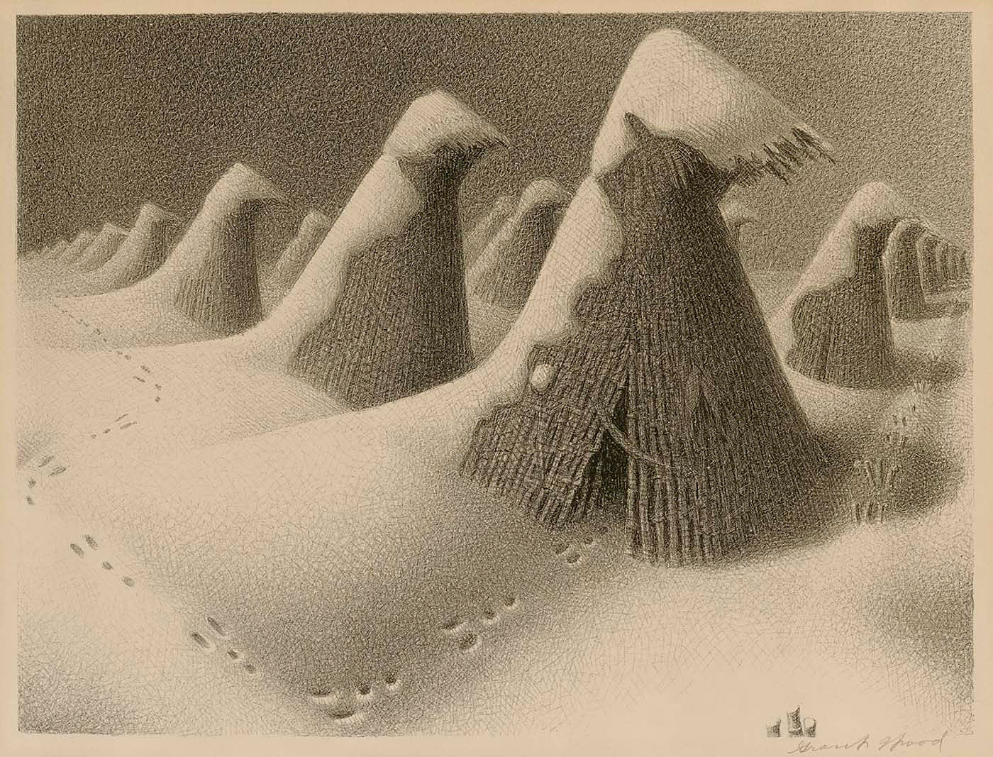 Grant Wood:January,16x12"(A3)Poster