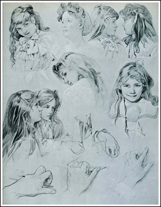 19 from the 'Documents Decoratifs" series, 1901 vintage artwork by Alphonse Mucha, 16x12" (A3 size) poster print