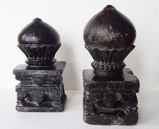 :Two Black Stone Carpet Weights mid-17th century-16x12"(A3) Poster