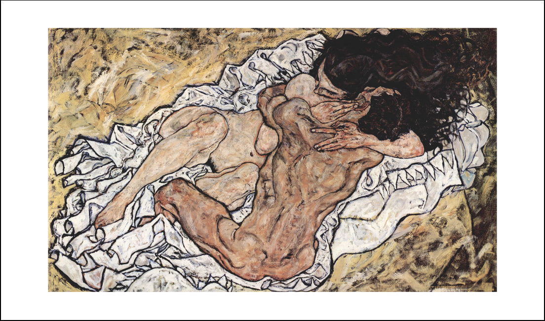 1The hug (The lovers)  by Egon Schiele, 12x8" (A4) Poster Print