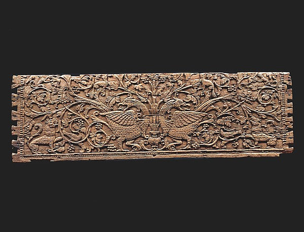 :Carved Wooden Panel from a Casket late 16th century-16x12"(A3) Poster