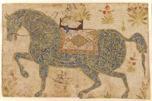:A Rider on an Epigraphic Horse Late 16th or early 17th cent-16x12"(A3) Poster