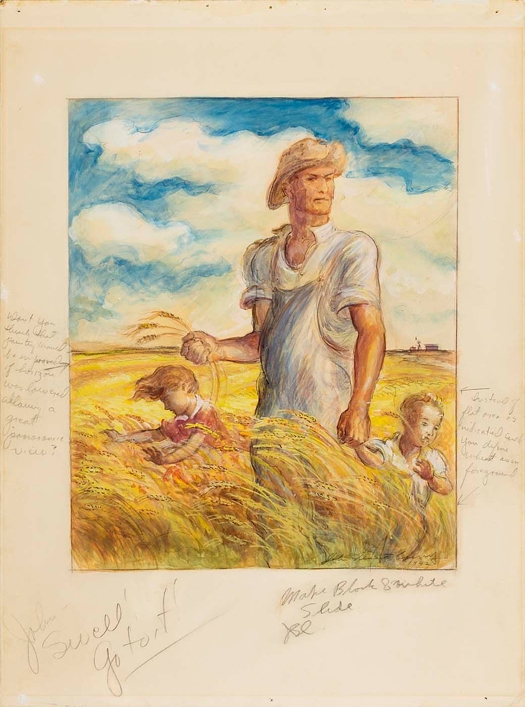 John Steuart Curry:Our Good Earth,16x12"(A3)Poster