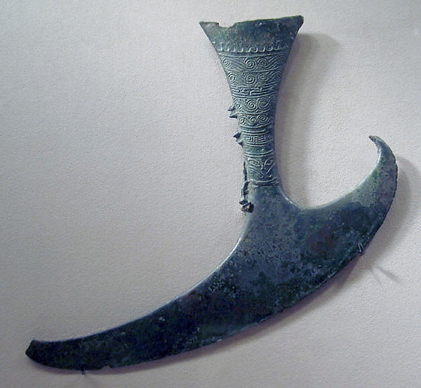 Crescent-Shaped Ax Head with Decorated Socket c500 B.C.–A.D.,  Poster Print