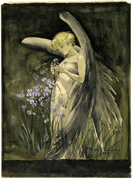 Fairy in Irises 1888-Dora Wheeler,  Poster Print