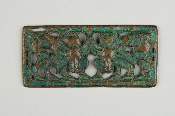 Belt Plaque with Confronted Bovines 2nd–1st cent B.C.,  Poster Print