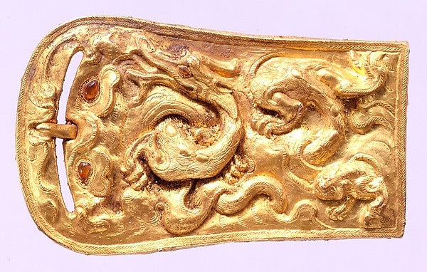 Belt Buckle with Dragon and Fantastic Creature 1st cent B.C.–1,  Poster Print