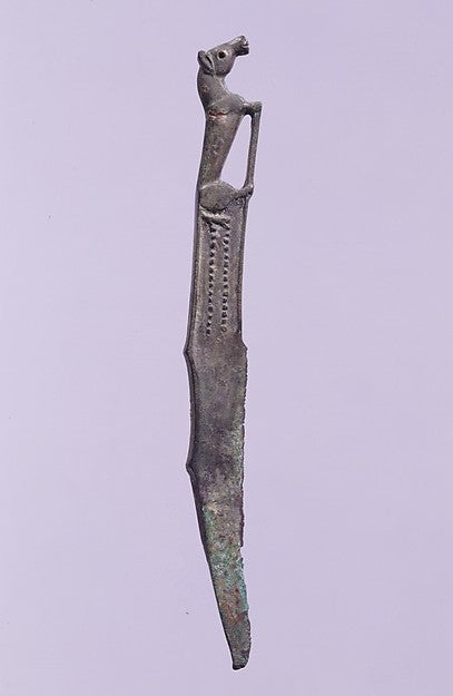Knife with Recumbent Horse 5th cent B.C.,  Poster Print Wall Art
