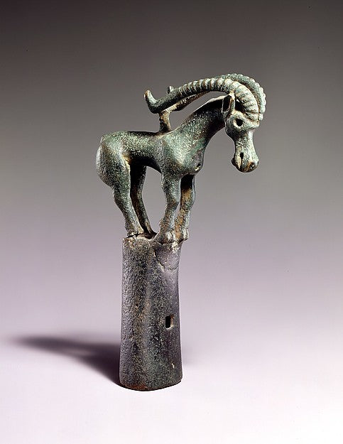 ,Finial with Standing Ibex 7th–6th cent B.C.,16x12