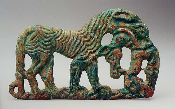 Belt Plaque in the Shape of a Tiger and a Kulan 3rd cent B.C.,  Poster Print