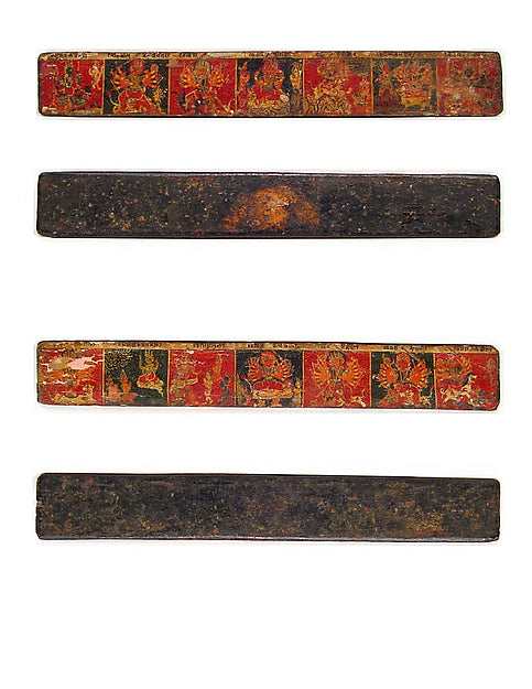 Pair of Book Covers with Scenes from the Devimahatmya 17th cen,16x12
