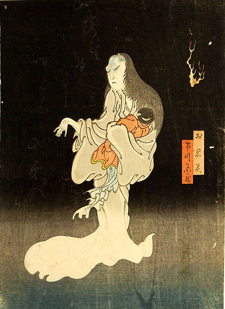 Ichikawa Yonez? as the Ghost of Oiwa 1865-Enjaku,16x12"(A3)Poster