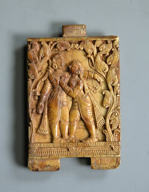 Panel with Krishna and Gopis 17th cent,16x12"(A3)Poster