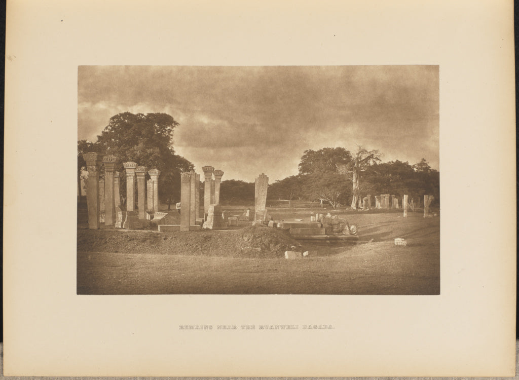 Henry W. Cave:Remains near the Ruanweli Dagaba, Poster Print Wall Art
