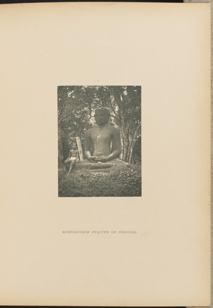 Henry W. Cave:Monolithic Statue of Buddha, Poster Print Wall Art