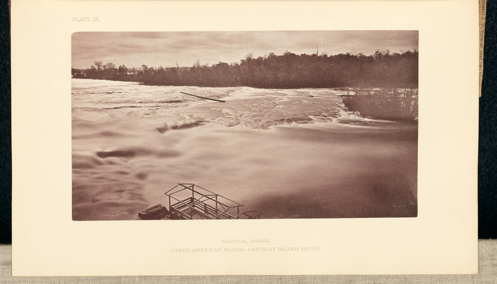 George Barker:Upper American Rapids and Goat Island Shore, Poster Print Wall Art