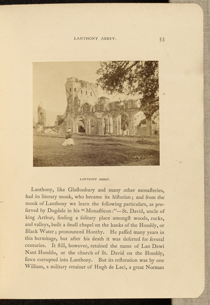 Francis Bedford:Lanthony Abbey, Poster Print Wall Art