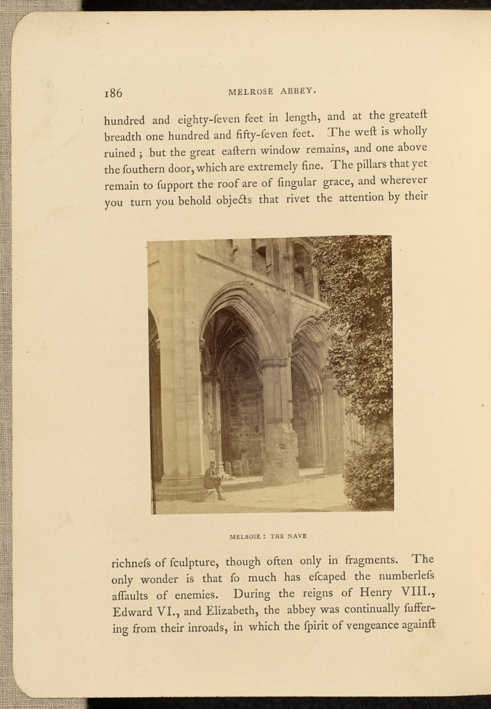 George Washington Wilson:Melrose Abbey; the Nave,16x12"(A3)Poster