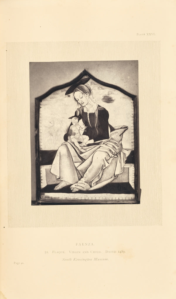 William Chaffers:[Plaque of Virgin and Child], Poster Print Wall Art