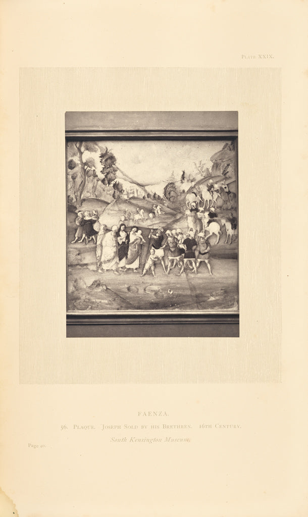 William Chaffers:[Painted plaque of Joseph and his brothers], Poster Print Wall Art