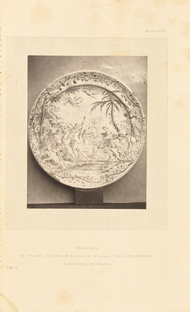 William Chaffers:[Plate painted with Bacchus and Ariadne],16x12