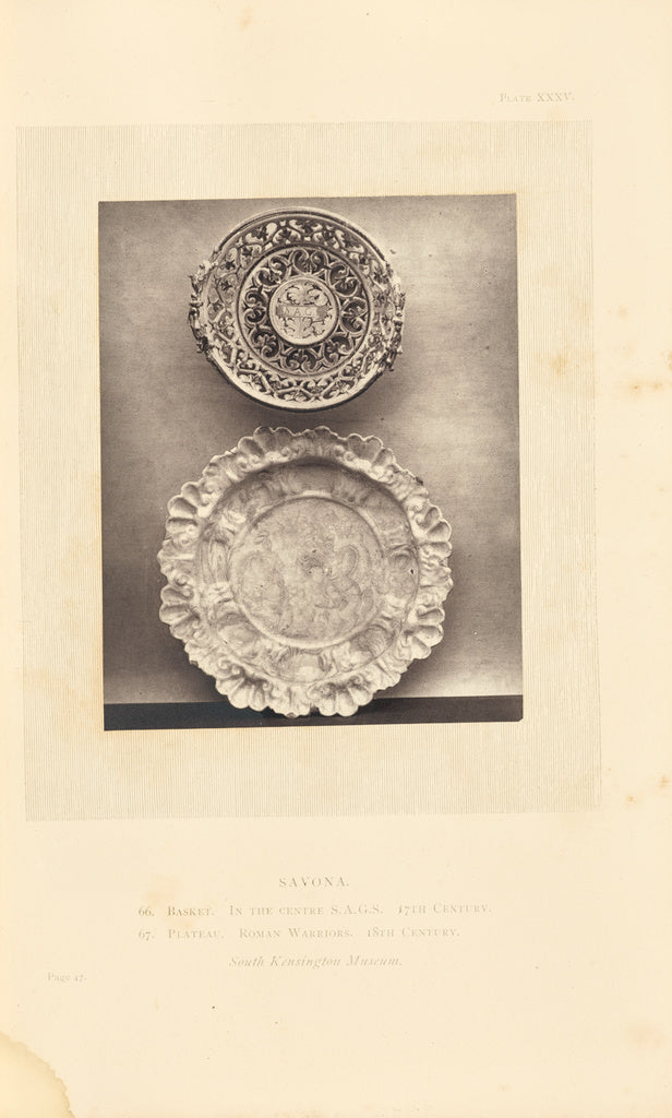 William Chaffers:[Basket and plate], Poster Print Wall Art