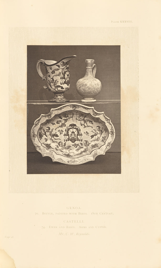 William Chaffers:[Bottle, ewer, and basin], Poster Print Wall Art