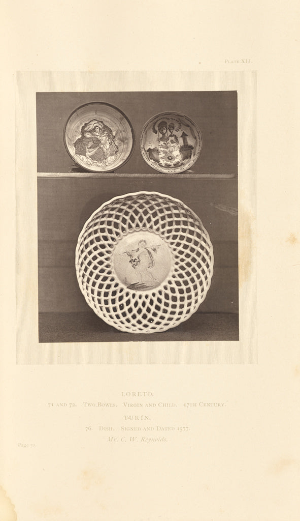 William Chaffers:[Two bowls and plate], Poster Print Wall Art