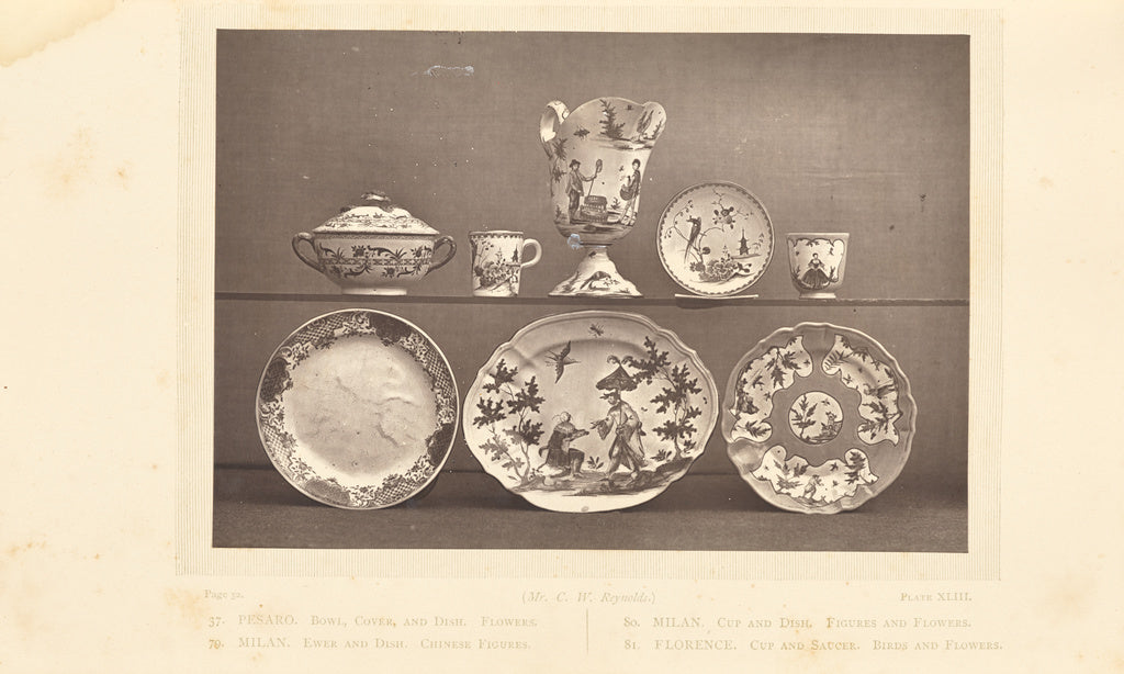 William Chaffers:[Bowls, cups, and plates], Poster Print Wall Art