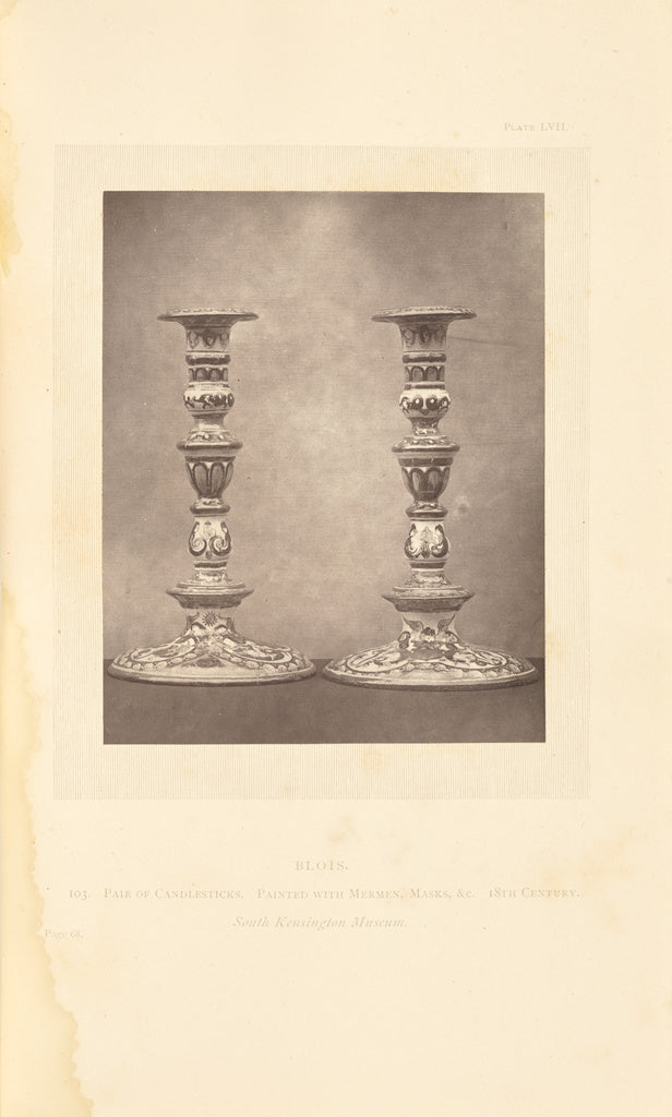 William Chaffers:[Pair of candlesticks], Poster Print Wall Art