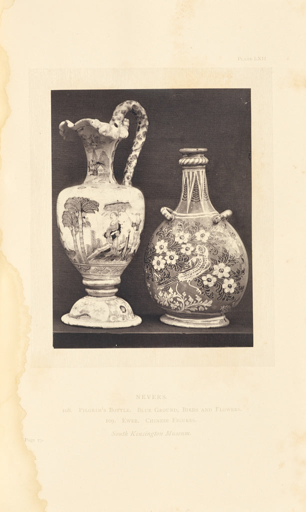 William Chaffers:[Pilgrim's bottle and pitcher],16x12