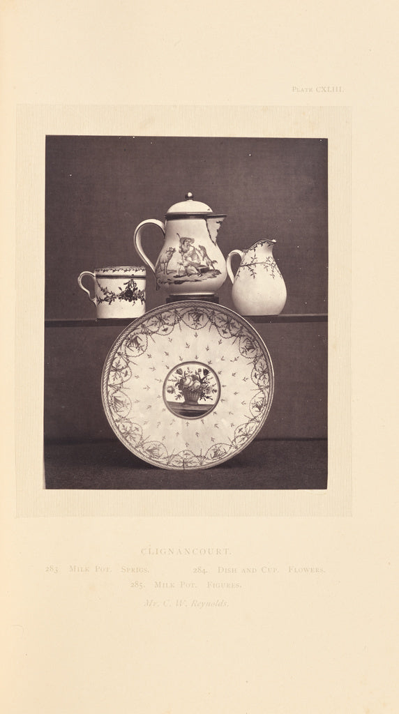 William Chaffers:[Milk pots, cup, and dish], Poster Print Wall Art