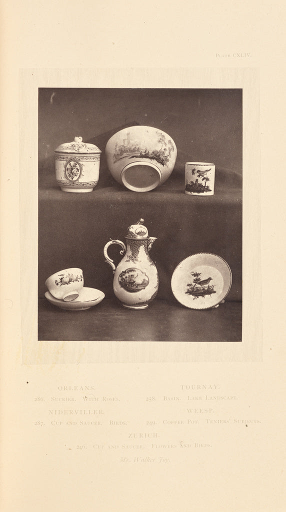 William Chaffers:[Coffee pot, sugar pot, cups and saucers],16x12
