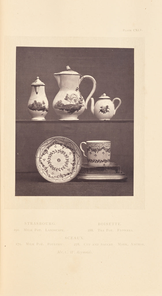 William Chaffers:[Tea pot, milk pots, cup, and saucer], Poster Print Wall Art
