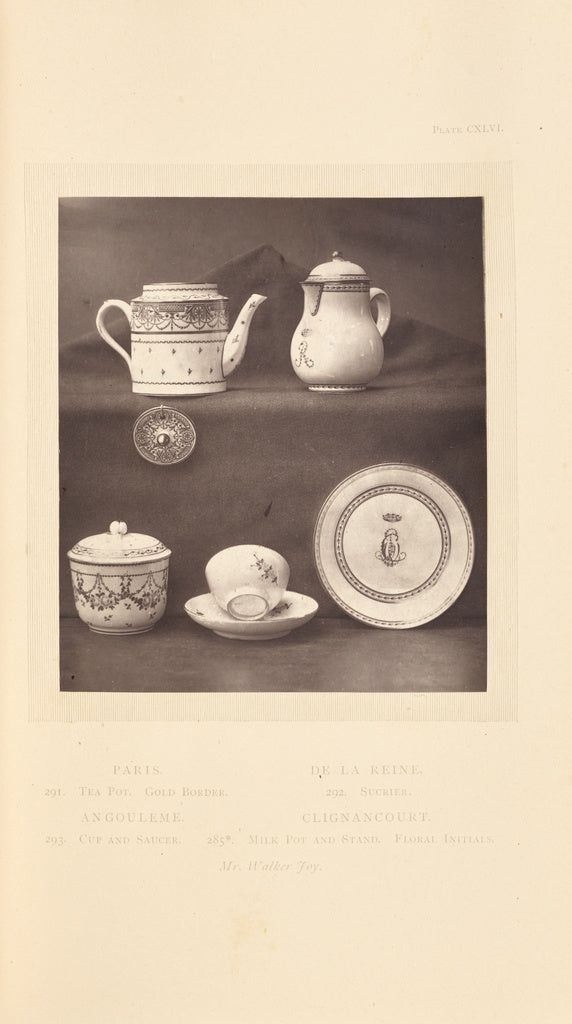 William Chaffers:[Tea pot, milk pot, sugar pot, cup and sauc,16x12"(A3)Poster