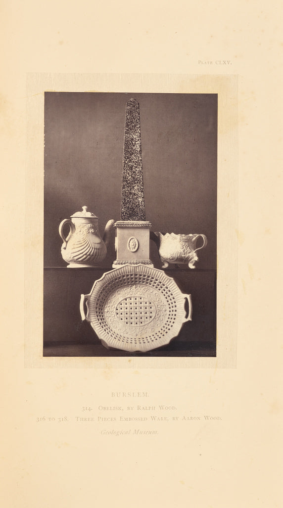 William Chaffers:[Obelisk, tea pot, milk pot, and plate], Poster Print Wall Art