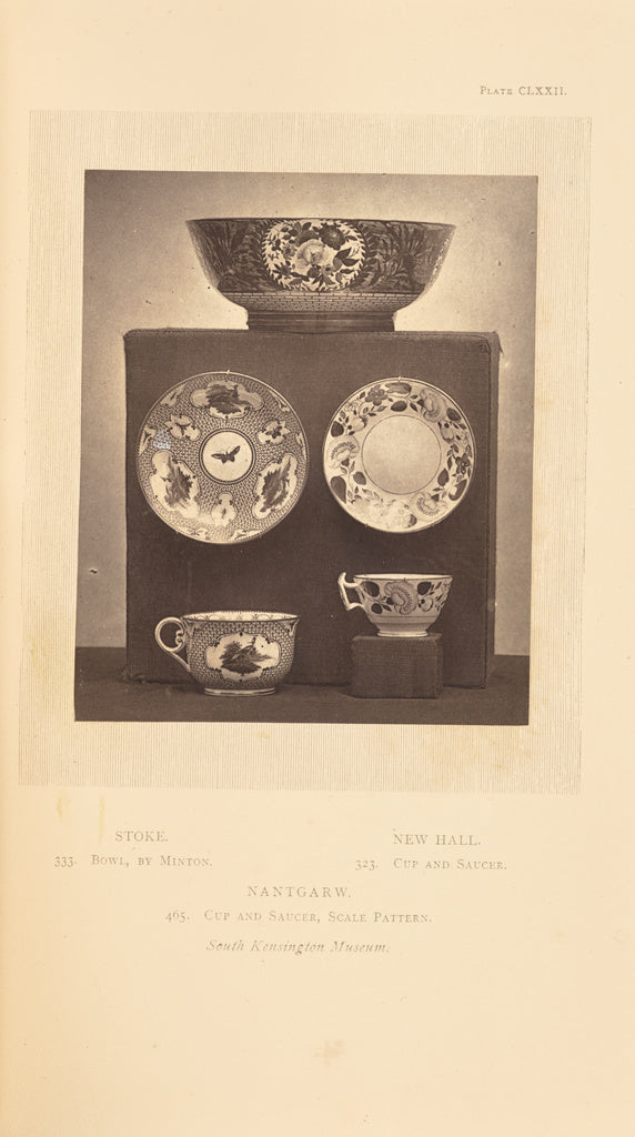 William Chaffers:[Two cups, two saucers, and a bowl], Poster Print Wall Art