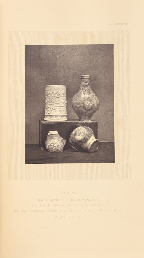 William Chaffers:[Bartmann jug, cup, and fragments], Poster Print Wall Art