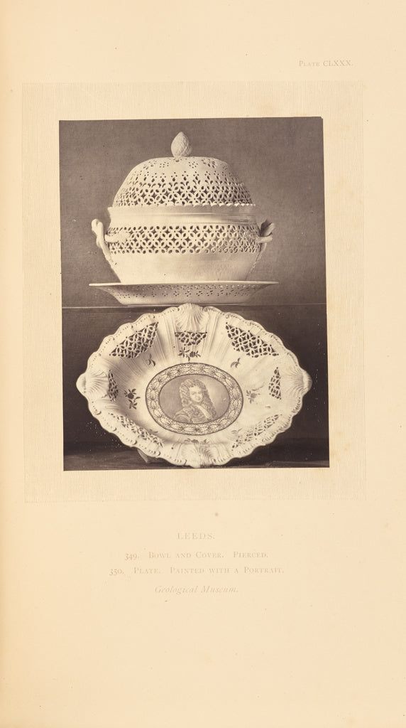 William Chaffers:[Bowl with lid and two plates], Poster Print Wall Art