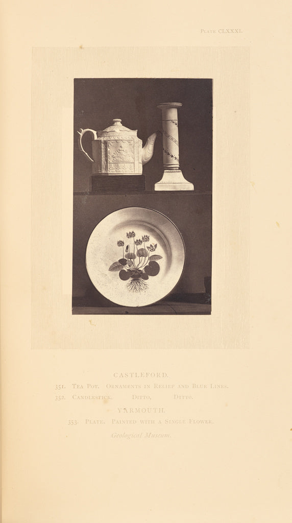 William Chaffers:[Tea pot, candlestick, and plate], Poster Print Wall Art