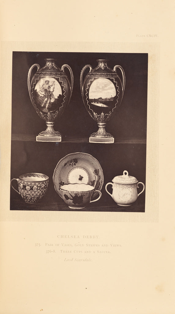 William Chaffers:[Two vases, three cups, and a saucer], Poster Print Wall Art