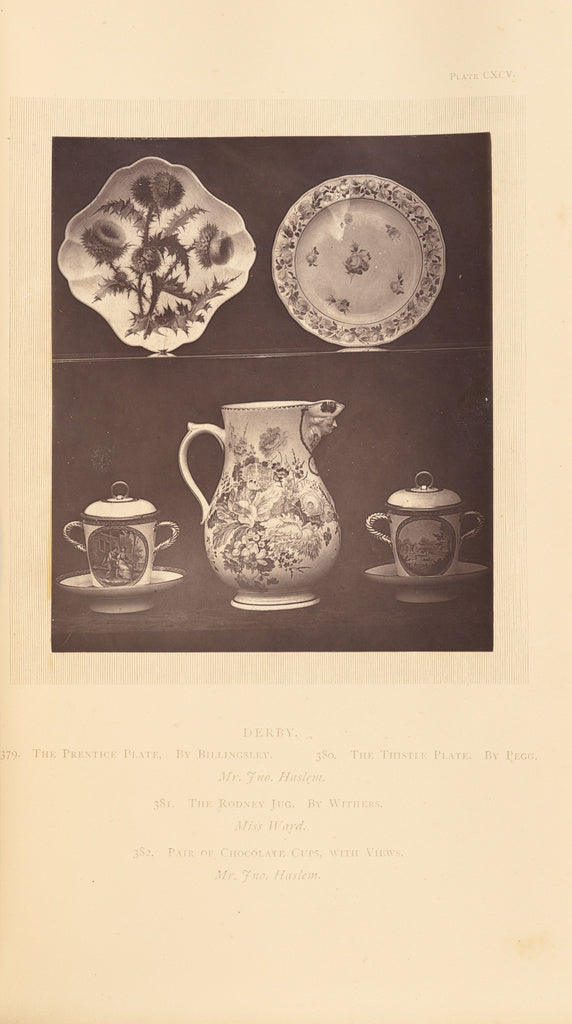 William Chaffers:[Two plates, two cups, and a pitcher],16x12"(A3)Poster