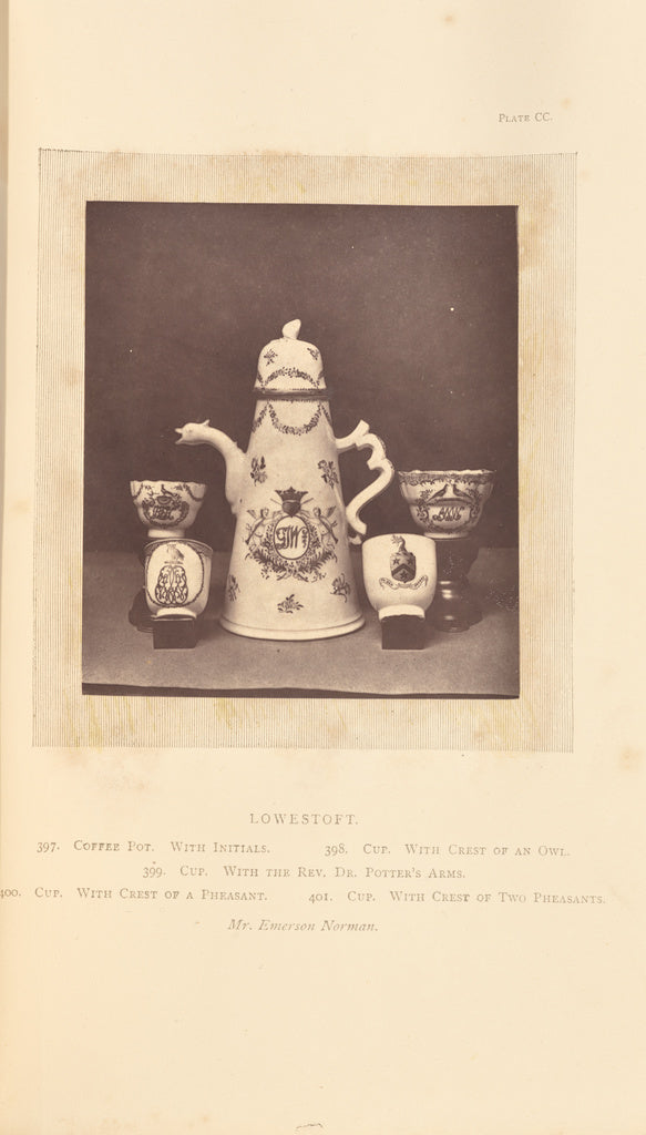 William Chaffers:[Coffee pot and four cups],16x12"(A3)Poster