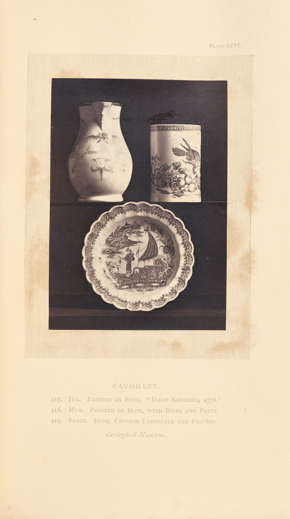 William Chaffers:[PItcher, mug, and plate], Poster Print Wall Art
