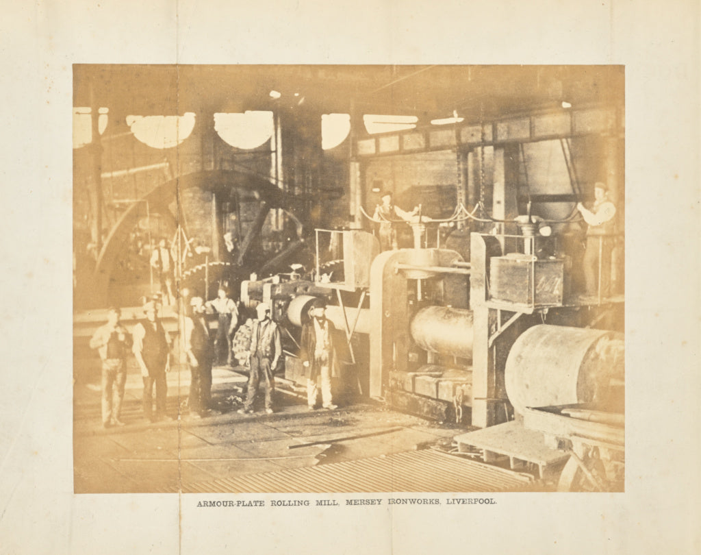 P. Barry:Mersey Ironworks: Armour-plate Mill., Poster Print Wall Art