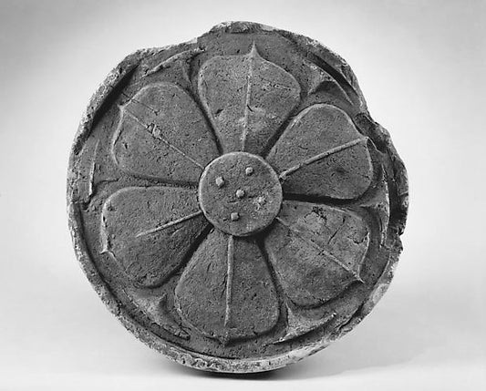 ,Temple Eave Tile with Lotus Design,16x12"(A3) Poster