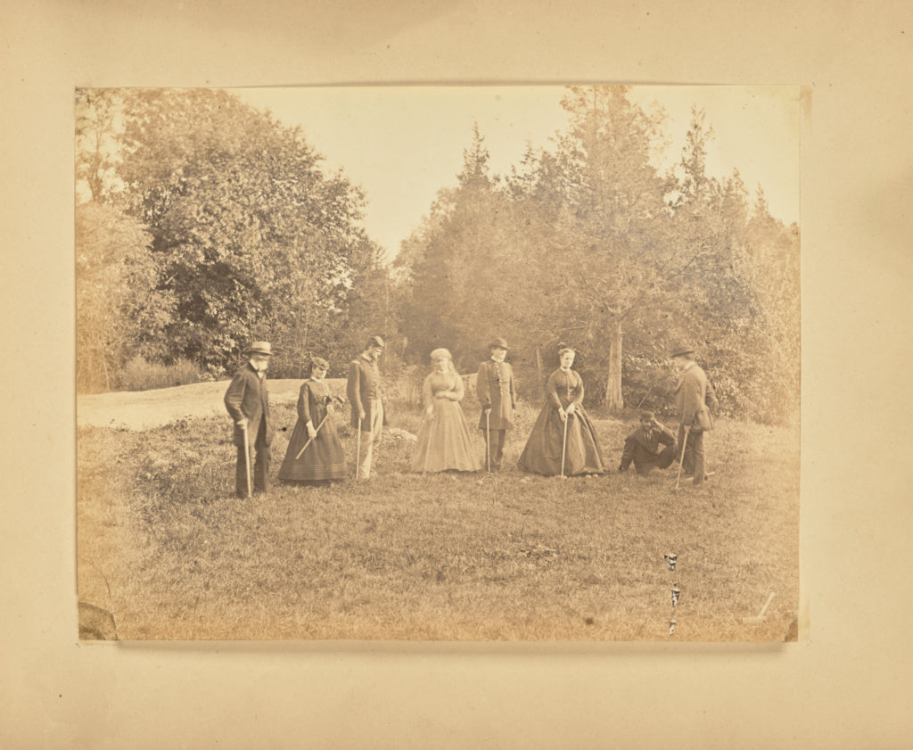 Alfred BoothPossibly:[Group portrait with croquet mallets], Poster Print Wall Art