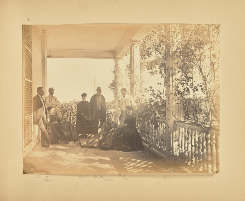 Alfred Booth:[Group portrait on porch], Poster Print Wall Art